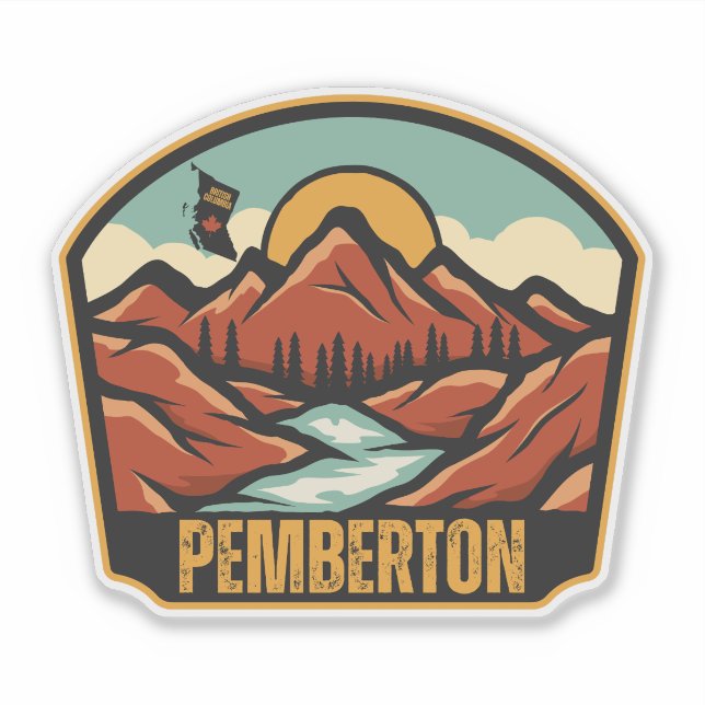 Sticker Pemberton, Colombie-Britannique (Devant)