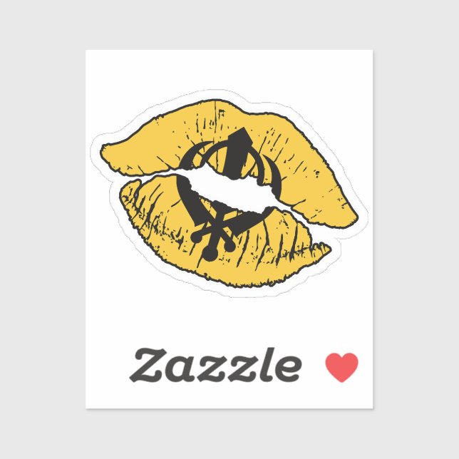 Sticker Pendjab Khalistan Punjabi Sikh Lipstick Drapeau d' (Feuille)