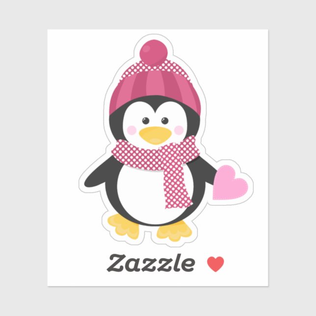 Sticker Penguin Sweetheart (Feuille)