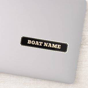 Sticker Péniche Bateau de Canal Nom Personnalisé