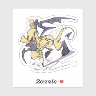 Sticker PenLight l'autocollant en vinyle du dragon crayon