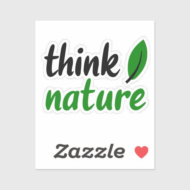Sticker Pensez à la nature (Feuille)