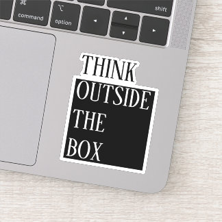 Sticker Pensez en dehors de la boîte - citations d'encoura
