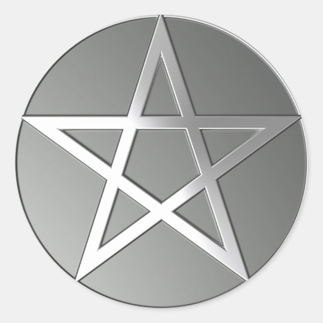 Sticker Pentacle Argent (Devant)