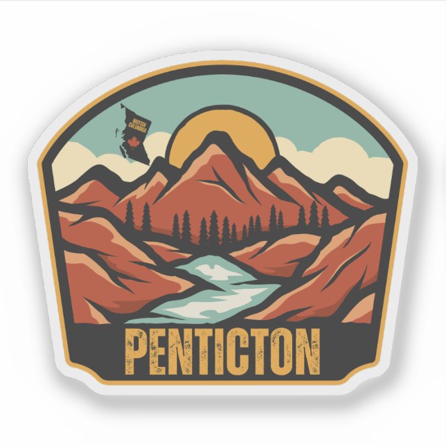 Sticker Penticton, Colombie-Britannique (Devant)