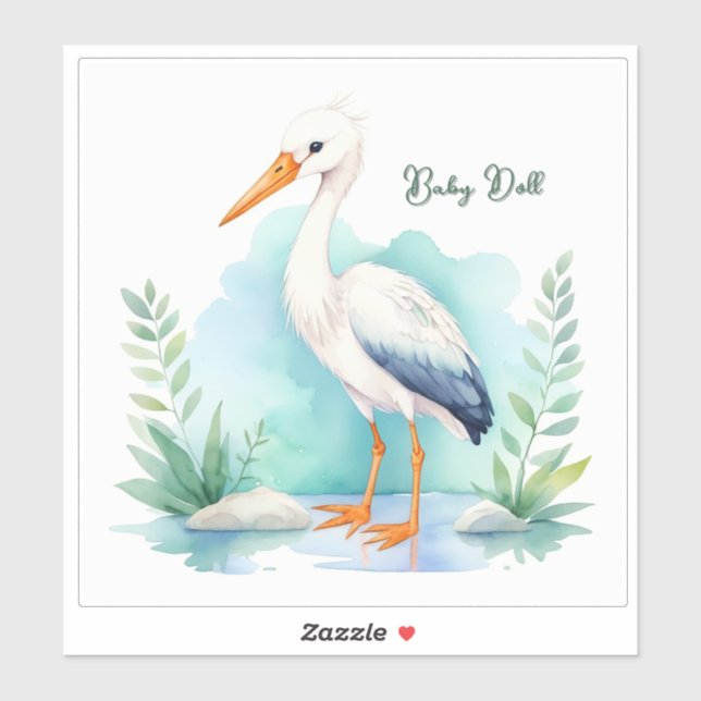 Sticker Pépinière sur mesure pépinière set poupée bébé (Feuille)