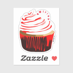 Sticker Peppermenthe réaliste Cupcake