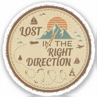 Sticker Perdu dans la bonne direction