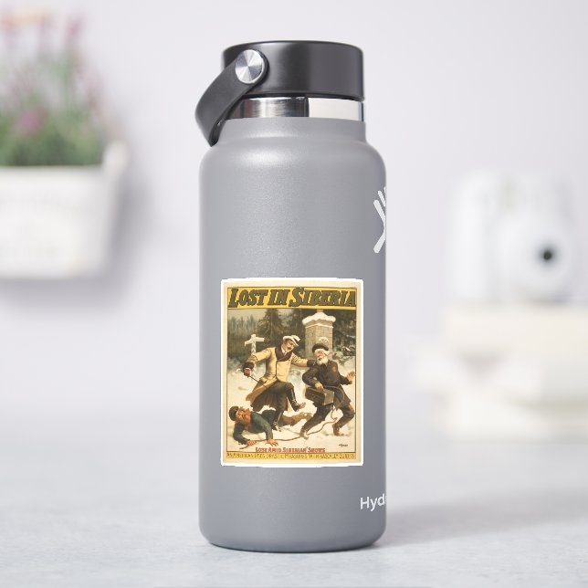 Sticker Perdu En Sibérie, Vers 1898. (HydroFlask)