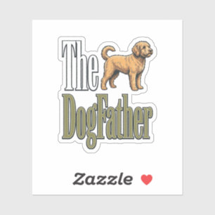 Sticker Père Chien Gravure Vintage Design pour les Amoureu