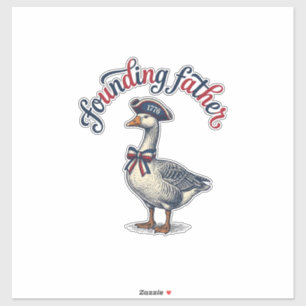 Sticker Père fondateur Goose Vintage Chemise patriotique D