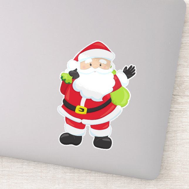 Sticker Père Noël, Cadeaux, Cadeaux, Cadeaux, Noël, Noël (Détail)