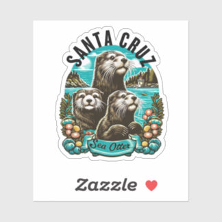 Sticker Père Noël Cruz, Californie