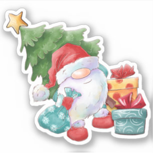 Sticker père Noël Gnome