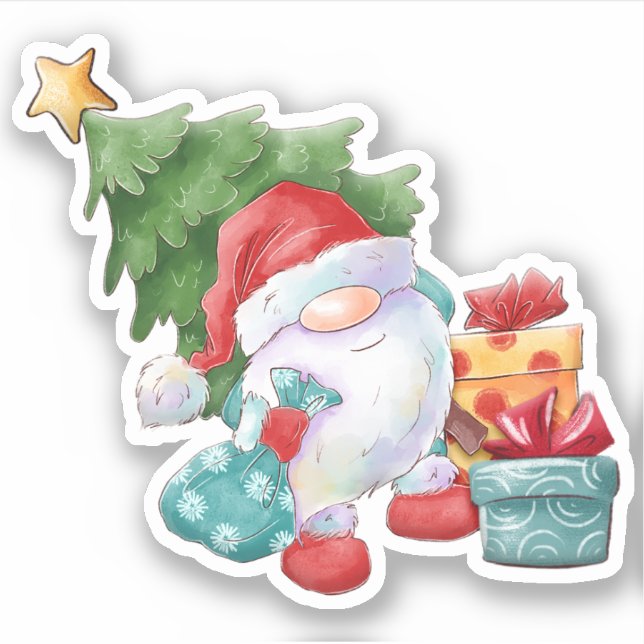 Sticker père Noël Gnome (Devant)