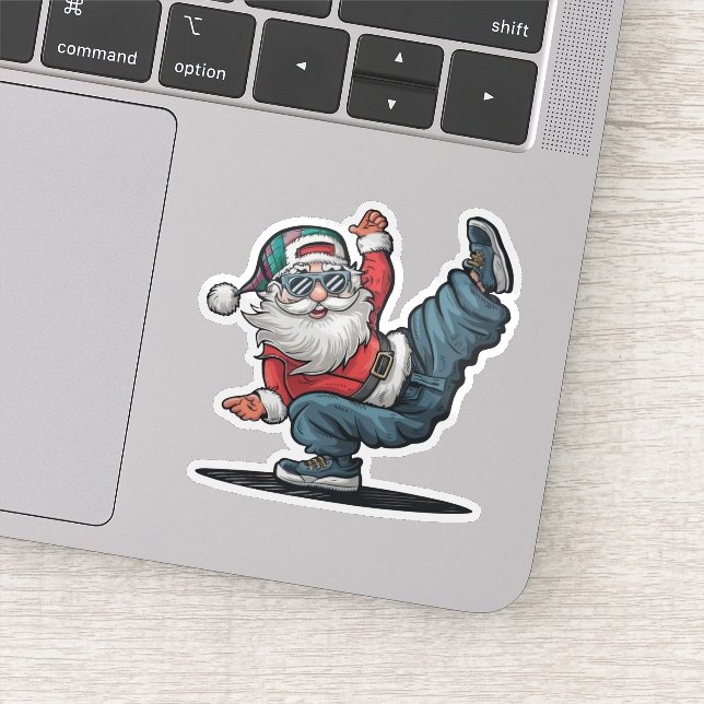 Sticker Père Noël Hip hop (Détail)