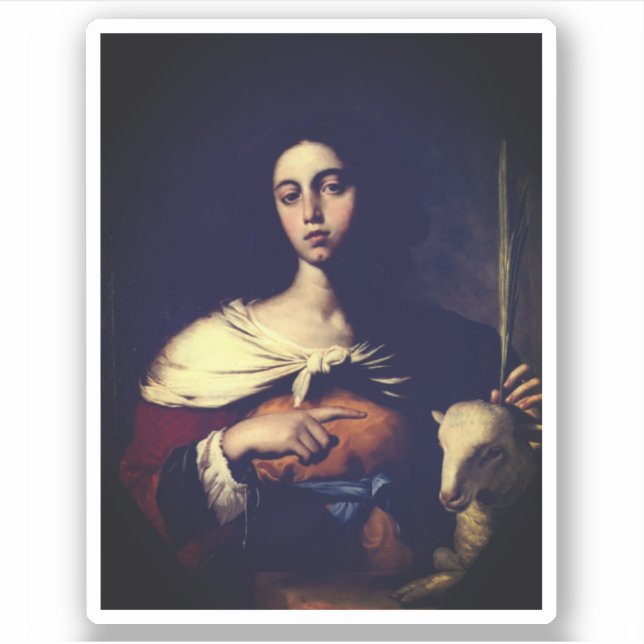 Sticker Père Noël Inés (par Guarino, 1650) Sticke rond cla (Devant)