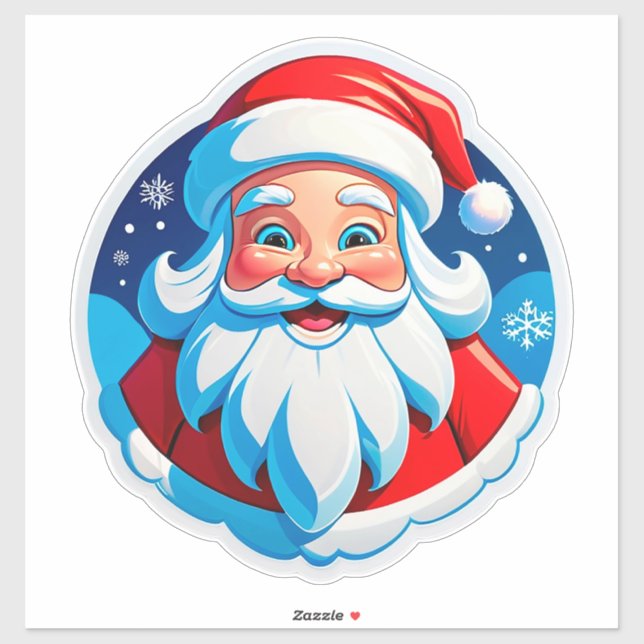 Sticker Père Noël joyeux (Feuille)