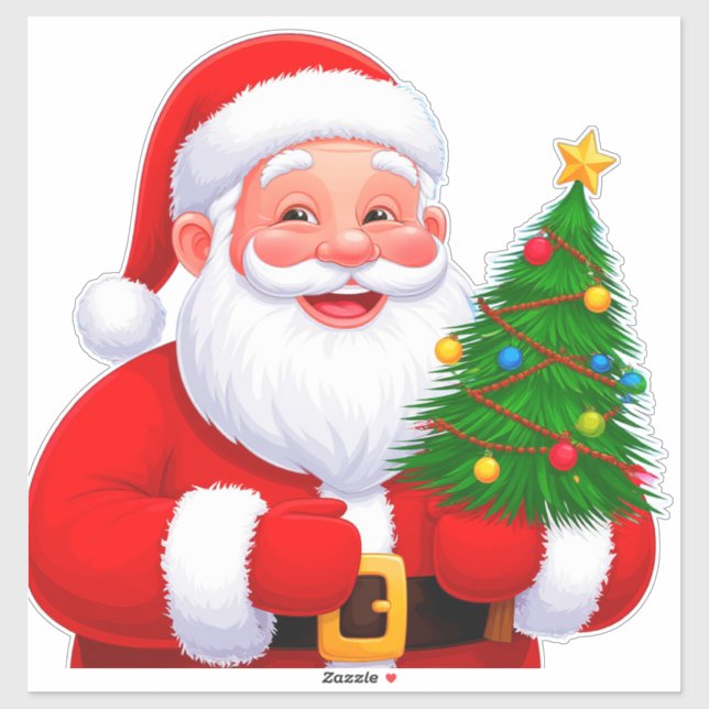Sticker Père Noël joyeux (Feuille)