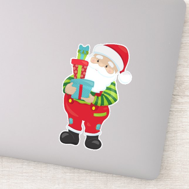 Sticker Père Noël, Noël, Noël, Noël, Dons, Présentations (Détail)
