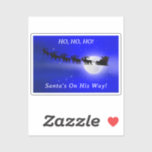 Sticker Père Noël Sleigh Ride Christmas<br><div class="desc">* Illustration du Père Noël avec son renne, volant au-delà d'une pleine lune le soir de Noël. * * Plusieurs options de taille et choisir mat brillant ou transparent! * Ajoutez votre texte, nom de famille, événement, année ou message court, ou supprimez l'option de texte. * Utilisez pour décorer votre...</div>