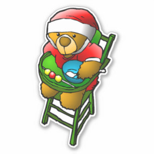 Sticker Père Noël Teddy Bear