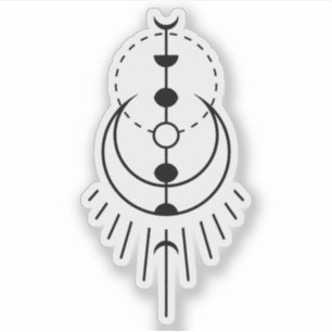 Sticker période lunaire éclipse lunaire