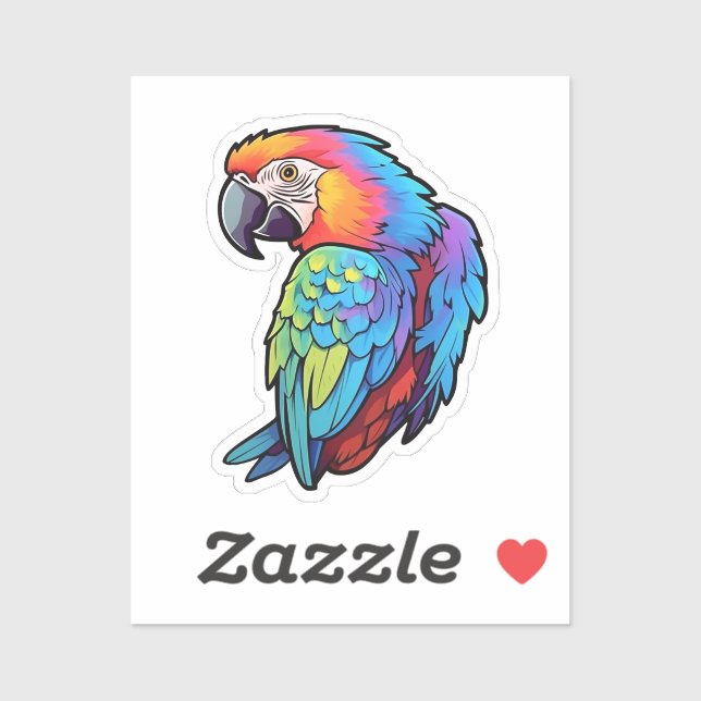Sticker Perroquet (Feuille)
