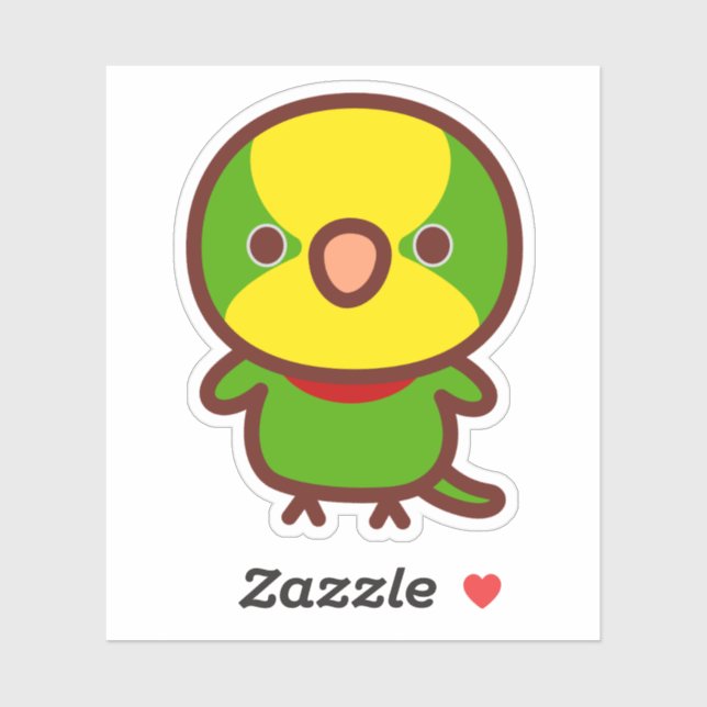 Sticker Perroquet superbe (Feuille)