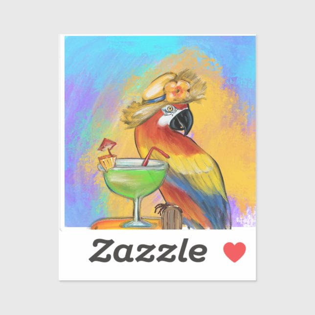 Sticker Perroquets (Feuille)