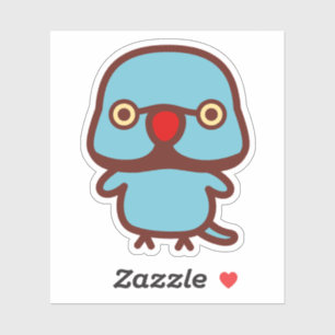 Sticker Perruche à collier / mâle bleu