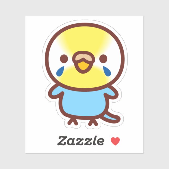 Sticker Perruche ondulée / Femelle arc-en-ciel pastel (Feuille)