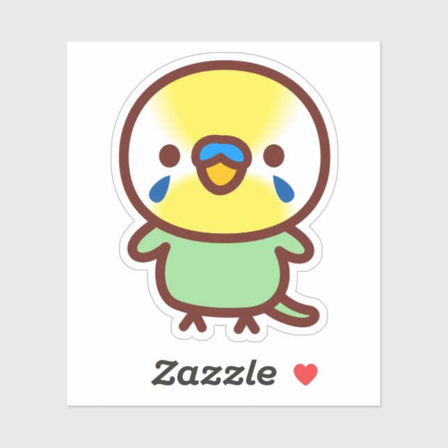 Sticker Perruche / Pastel arc-en-ciel vert mâle (Feuille)