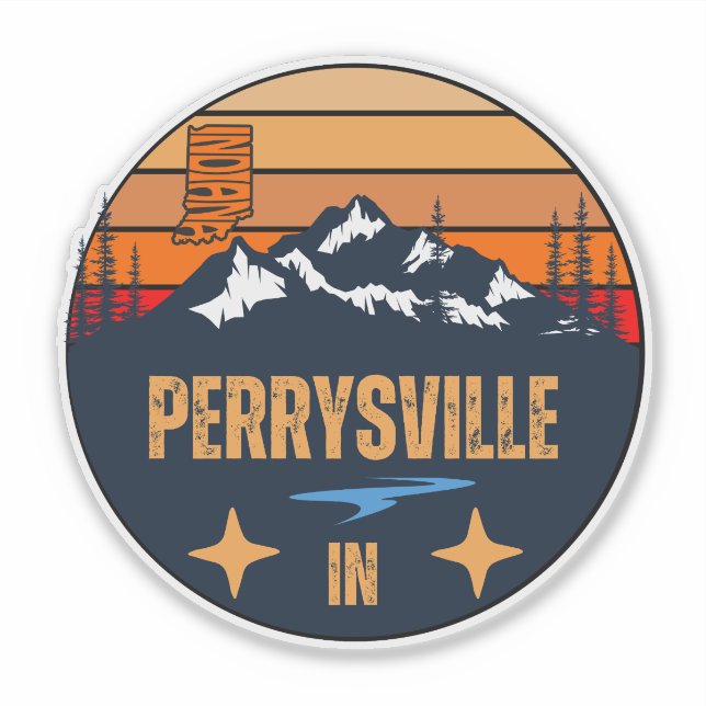 Sticker Perrysville, Indiana (Devant)