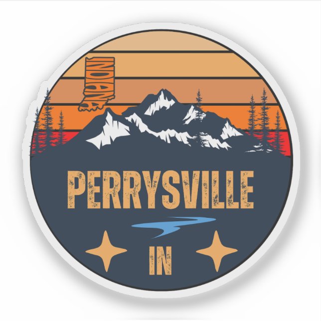 Sticker Perrysville, Indiana (Devant)