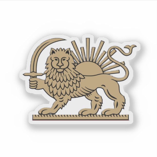 Sticker Persian Lion and Sun (Devant)