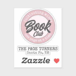 Sticker Personalized Book Club Name + Logo