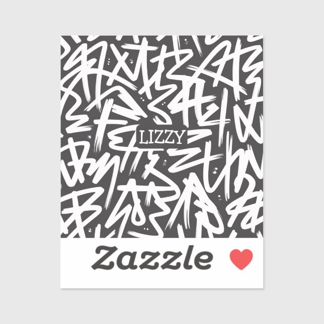 Sticker Personalized Graffiti Name Pattern — Custom Urban (Feuille)