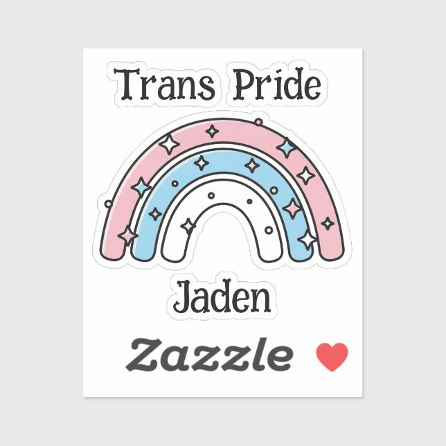 Sticker Personalized Transgender Rainbow | LGBTQIA+  (Feuille)