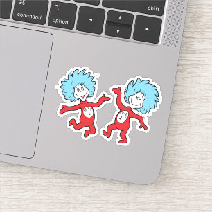 Sticker Personnage Chose 1 et Chose 2 de Dr Seuss
