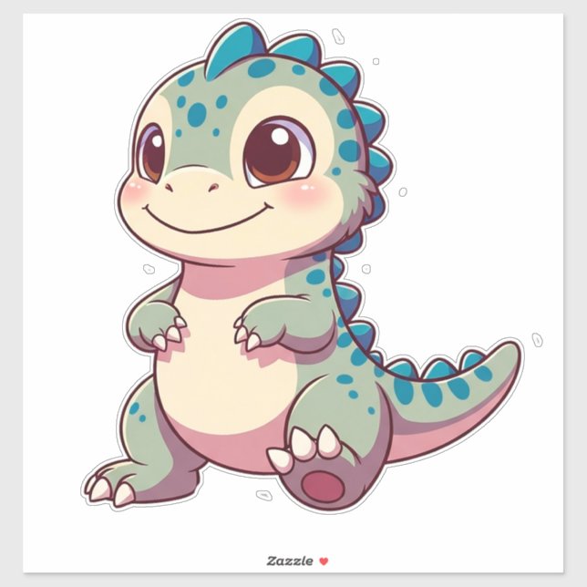 Sticker Personnage de bébé dinosaure pour les enfants (Feuille)