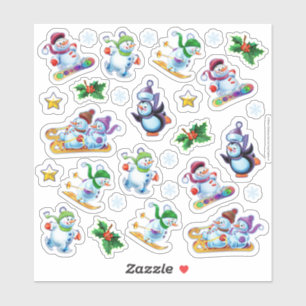 Sticker Personnage de demi-Noël à collants de vinyle