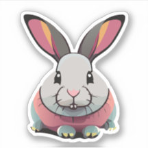 Personnage de dessin animé lapin mignon