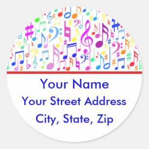 Sticker personnalisable de notes de musique