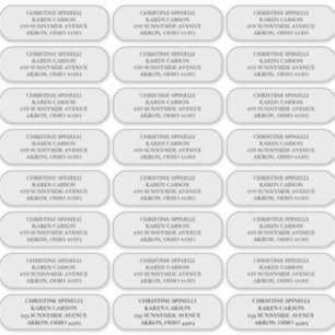 Sticker Personnalisé 2Étiquettes de adresse des coins arro