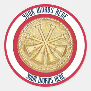 Sticker personnalisé Bugle Chef adjoint 4