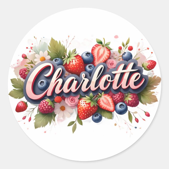 Sticker personnalisé Charlotte Berry Design floral (Devant)