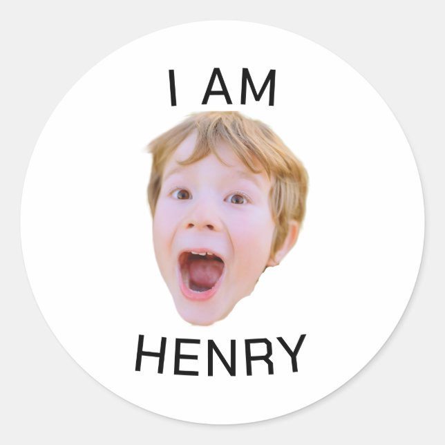 Sticker personnalisé drôle visage Anniversaire Cor (Devant)