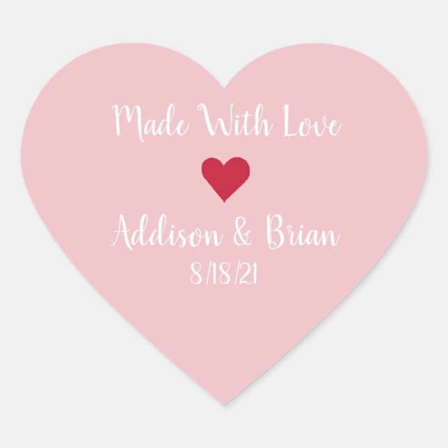 Sticker Personnalisé Fait Avec Amour (Devant)