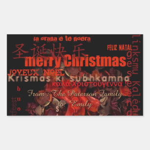 Sticker personnalisé Feliz Navidad World Christmas